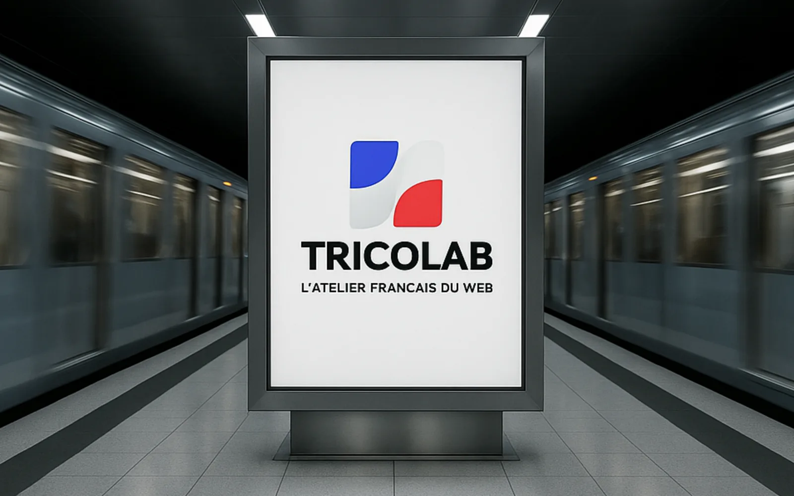 Publicité Tricolab en station de métro