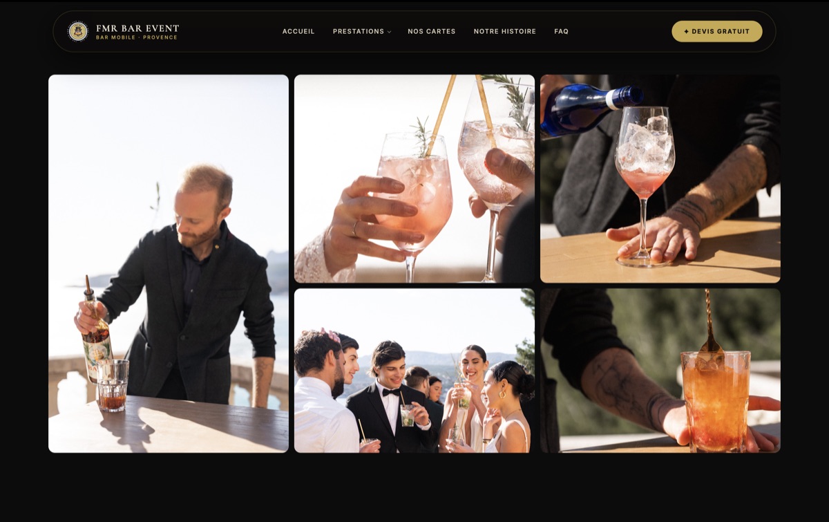 Aperçu du site FMR Bar, bar événementiel