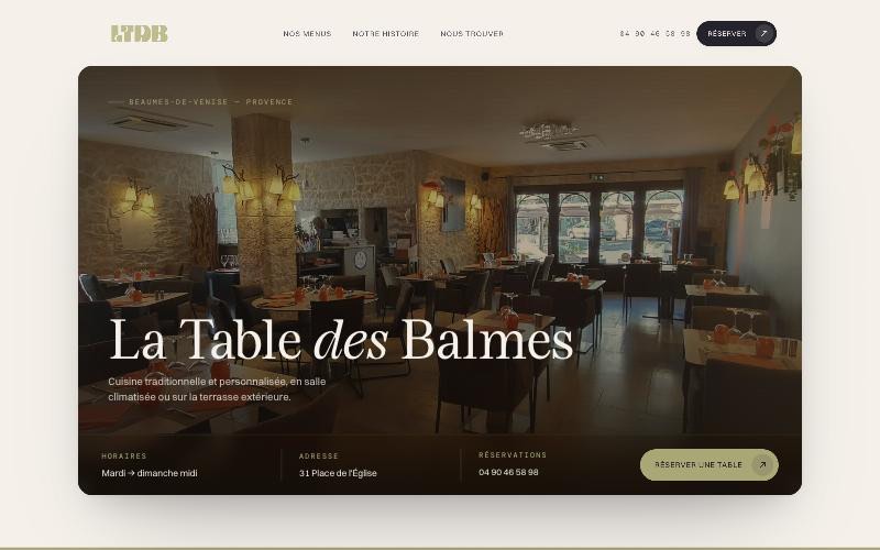 Accueil — site La Table des Balmes